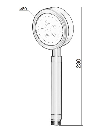 Душевая лейка Orange LM33PDb 80 мм 1 режим, черный